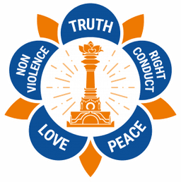 Sri Sathya Sai values: Truth, Right Conduct, Peace, Love, Non-Violence